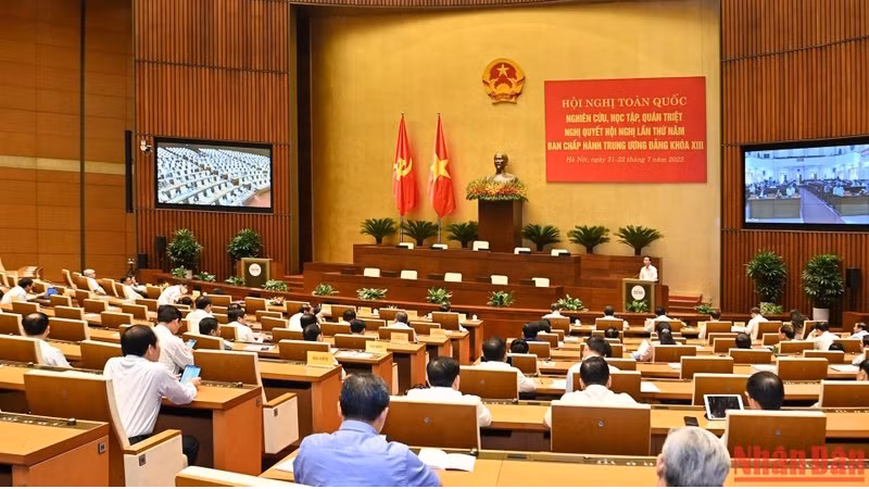 在国会大厦召开的会议场景。（维玲 摄）