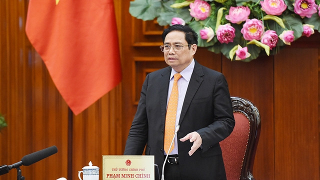 范明正总理在会上讲话。（陈海 摄）