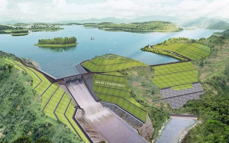 设在老挝川圹省的Nam Mo 2水电站，装机容量为120兆瓦，计划2022年底正式投入运营。