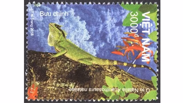 参展的一张邮票。（图片来源：VGP）