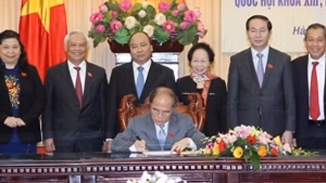 签字仪式。（图片来源：越通社）