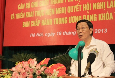 阮世草同志发表讲话。 (Photo: 图片来源：法律社会网)