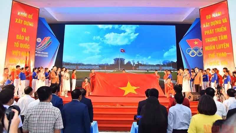 越南体育代表团第 31 届东南亚运动会出征仪式。