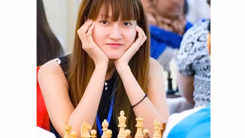 附图：越南棋手武氏金凤。（图片来源：体育报）