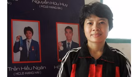 越南跆拳道运动员陈孝银。