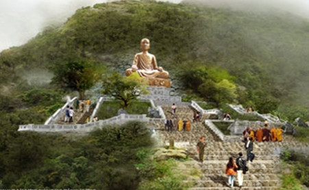 越南广宁省的安子名山。