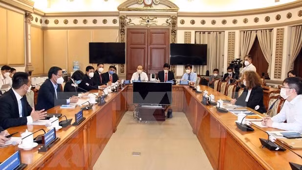 会见场景。（图片来源：越通社）