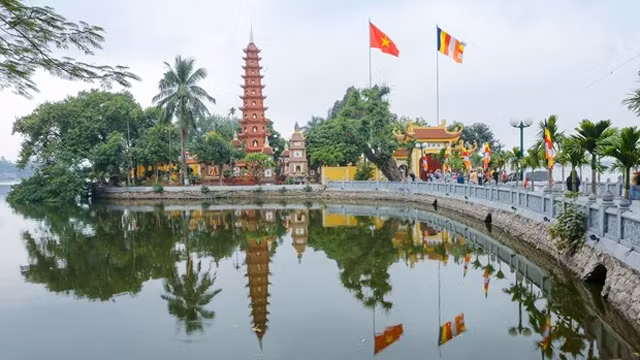 越南镇国寺一角。