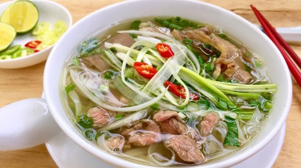 附图：越南牛肉河粉。
