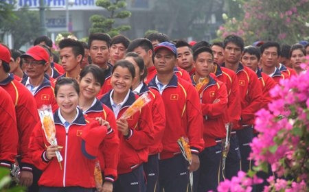 第27届东运会越南体育代表团。(图片来源:民智报网)