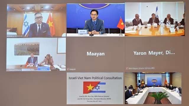 越南与以色列外交部第四次政治磋商以在线视频方式举行。