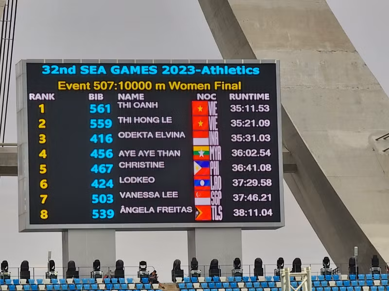 阮氏莺以35分11秒的成绩获得第32届东运会的第4枚金牌。