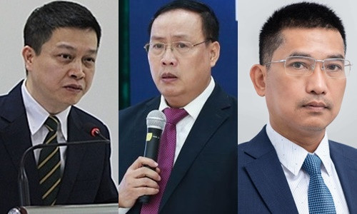 黄文明教授（左）、阮廷德教授、阮文孝教授。