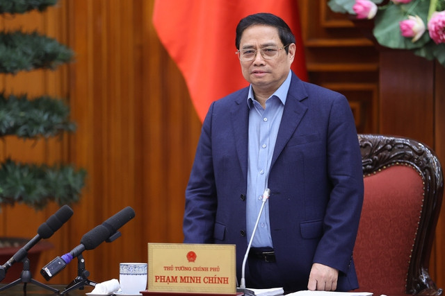 范明正总理在会上发表讲话。