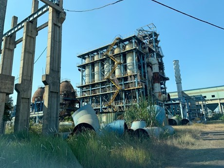 太原钢铁公司扩大生产项目二期工程一角。。