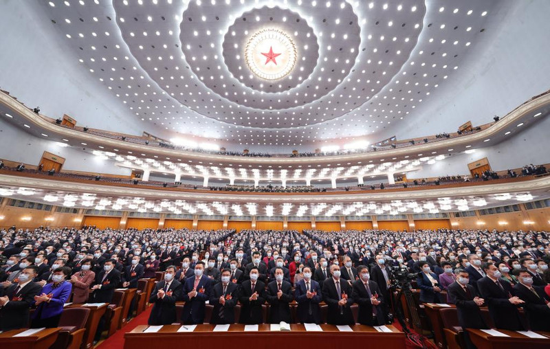 中国全国政协十四届一次会议。（图源：新华社）