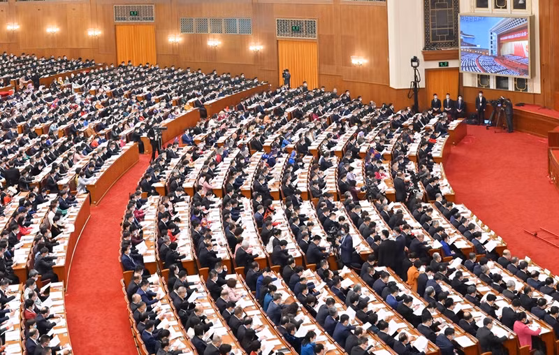 中国第十四届全国人民代表大会第一次会议开幕会。（图源：新华社）