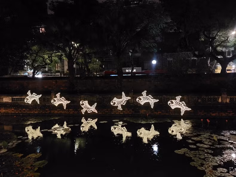 文庙国子监里的荷花塘。