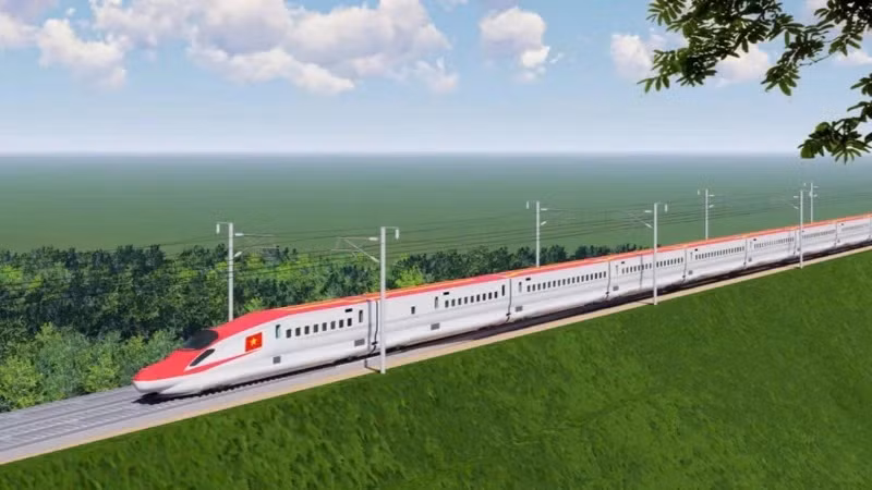 越南计划到2035年建成1500公里的南北高速铁路。（越南交通运输部供图）