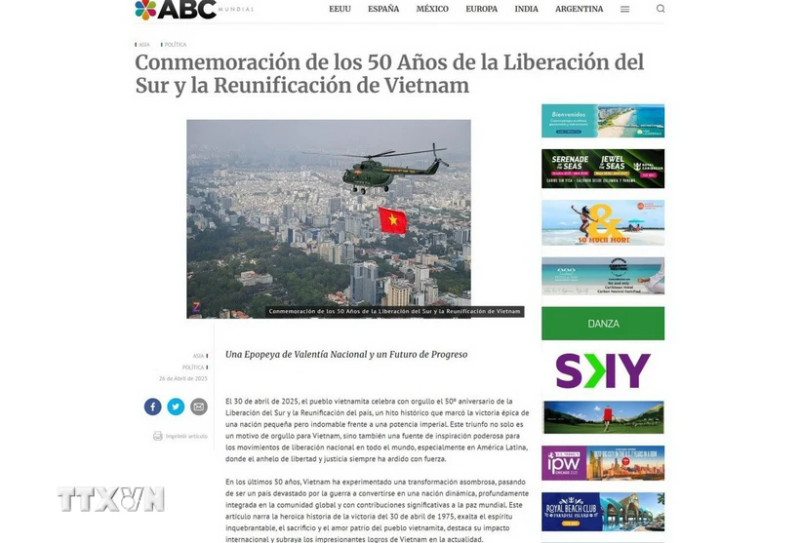 《全球ABC》高度评价越南自2025年起实施的全民免费教育政策及向免费医疗迈进的路线图，称之为“罕见的人道主义进步”。（屏幕截图）