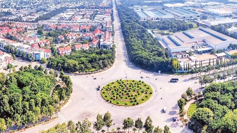 平阳省滨吉市（Bến Cát）美福3工业-都市和服务区一角。