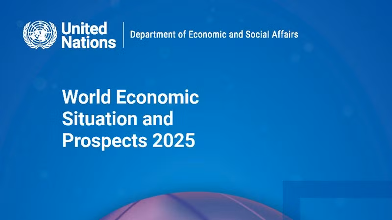联合国发布《2025年世界经济形势与展望》报告海报。（图片来源：un.org）