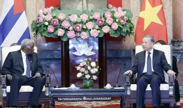 越南国家主席苏林古巴全国人民政权代表大会（全国人大）主席埃斯特万·拉索·埃尔南德斯。