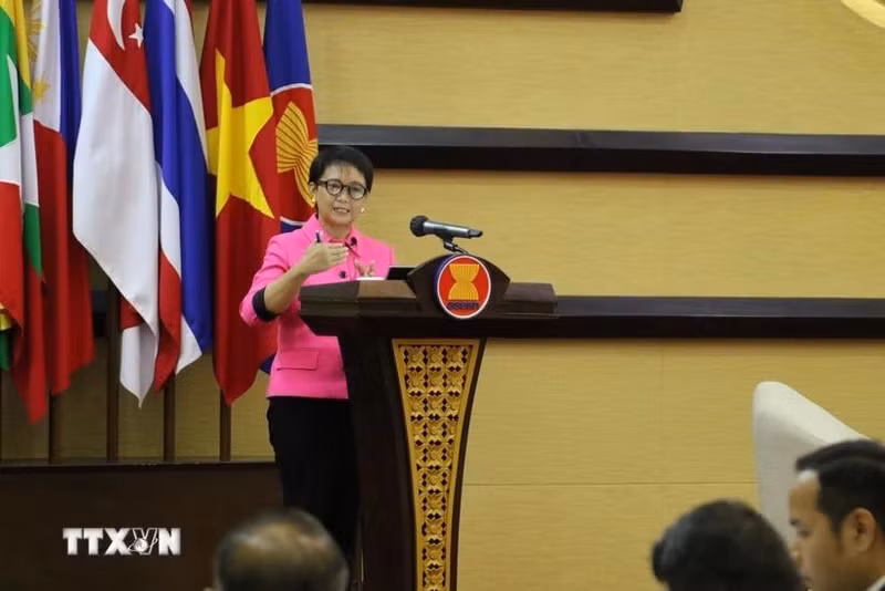 印度尼西亚外长雷特诺·马尔苏迪。