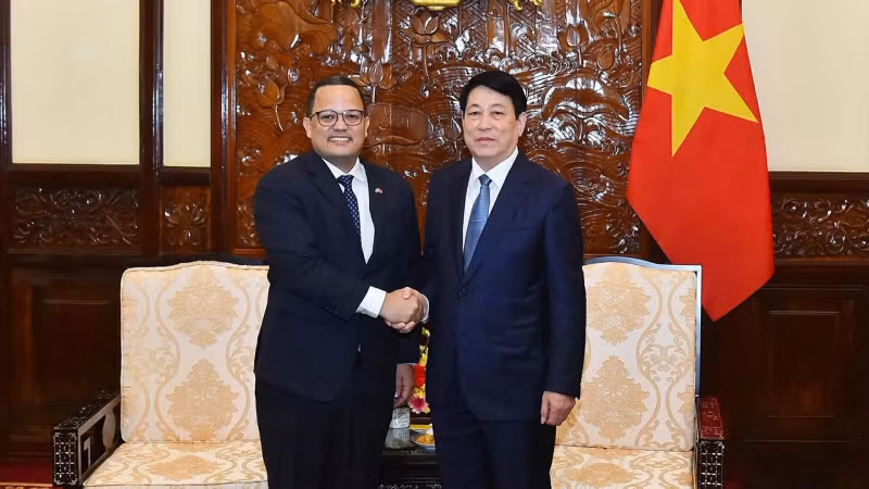 越南国家主席梁强会见多米尼加驻越大使弗朗西斯科·罗德里格斯。