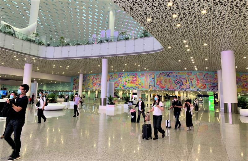 深圳宝安国际机场的一角。