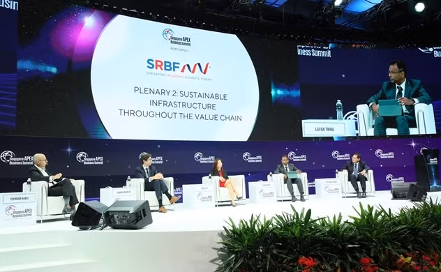 资料图：新加坡区域商业论坛(SRBF)的一场会议。