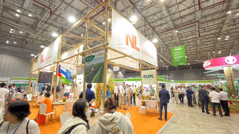 2024年越南果蔬及花卉园艺展览会展区一角。