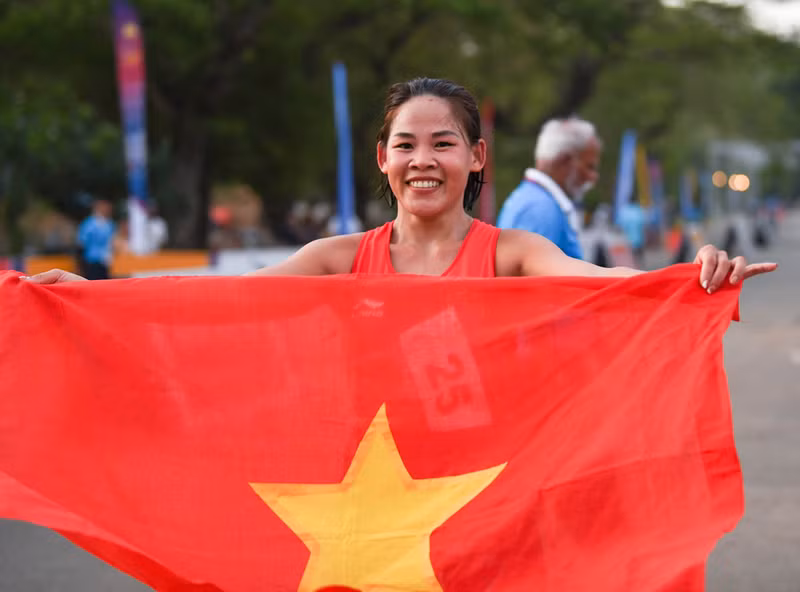 越南田径运动员阮氏青福。