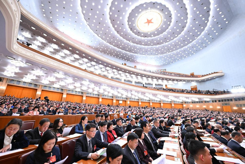 中国全国政协十四届二次会议开幕会。（图源：新华社）