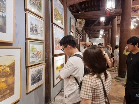 南方水彩画展的多种色彩
