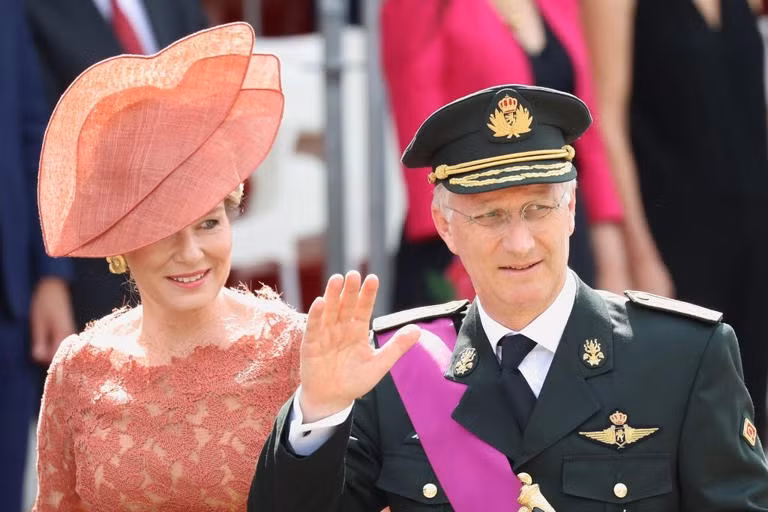 比利时国王菲利普·利奥波德·路易·马里和王后。（图片来源：Brussels Times）