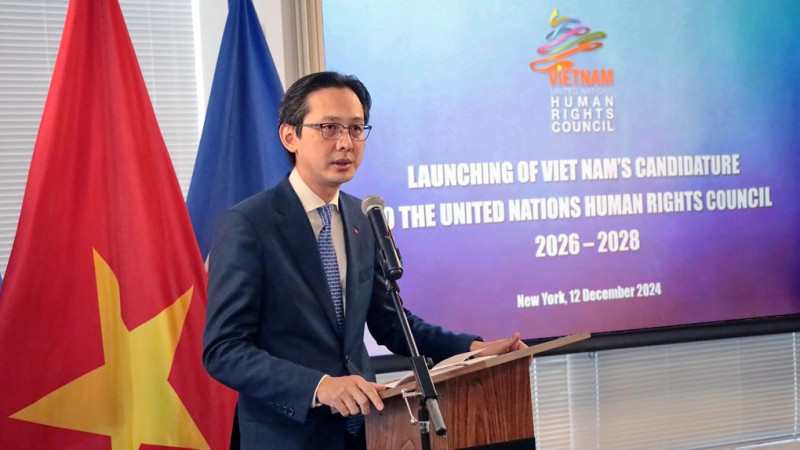 越南外交部副部长杜雄越出席仪式并发表讲话。