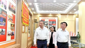 越共中央总书记苏林同越共中央宣教与民运部举行工作会议