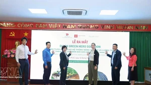 “绿色英雄方案（Green Hero Solution）——越南气候变化适应型农业和粮食系统循环模式”项目启动仪式。（图片来源：越通社）
