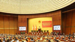 会议主会场设在国会大厦延鸿大厅。（图片来源：越通社）