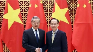 越南外交部长黎怀忠会见中国外交部长王毅。（图片来源：越通社）