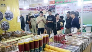 2026年岘港春节展销会吸引众多消费者前来参观购物。（图片来源：越通社）