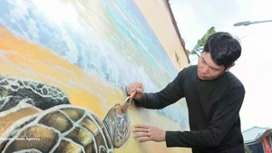 项目对83处建筑进行翻新，并创作了20幅壁画，有助于改善当地居民生计，同时提升社区及游客的海洋保护意识。（图片来源：越通社）