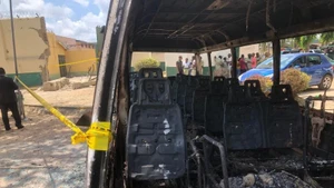 尼日利亚阿布贾一处监狱遭袭事件现场。（图片来源：新华社）