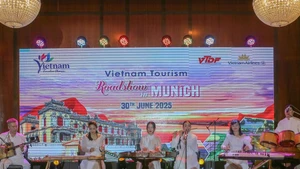 2025年越南旅游推介活动中的文艺表演节目。（图片来源：越通社）