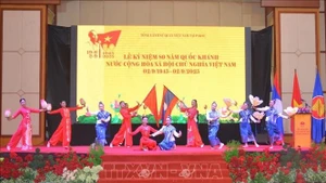 庆祝活动上的文艺节目。（图片来源：越通社）