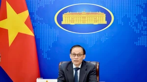 越南外交部代部长黎怀忠与老挝外交部长通沙万·丰威汉举行视频通话。