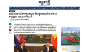 柬埔寨《新柬埔寨日报》刊登的文章。（图片来源：屏幕截图）