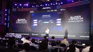 2025年越南区块链技术和人工智能周场景。（图片来源：越通社）
