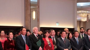 越南驻英国大使馆隆重举行越南社会主义共和国国庆80周年暨越英战略伙伴关系建立15周年纪念活动。（图片来源：越通社）